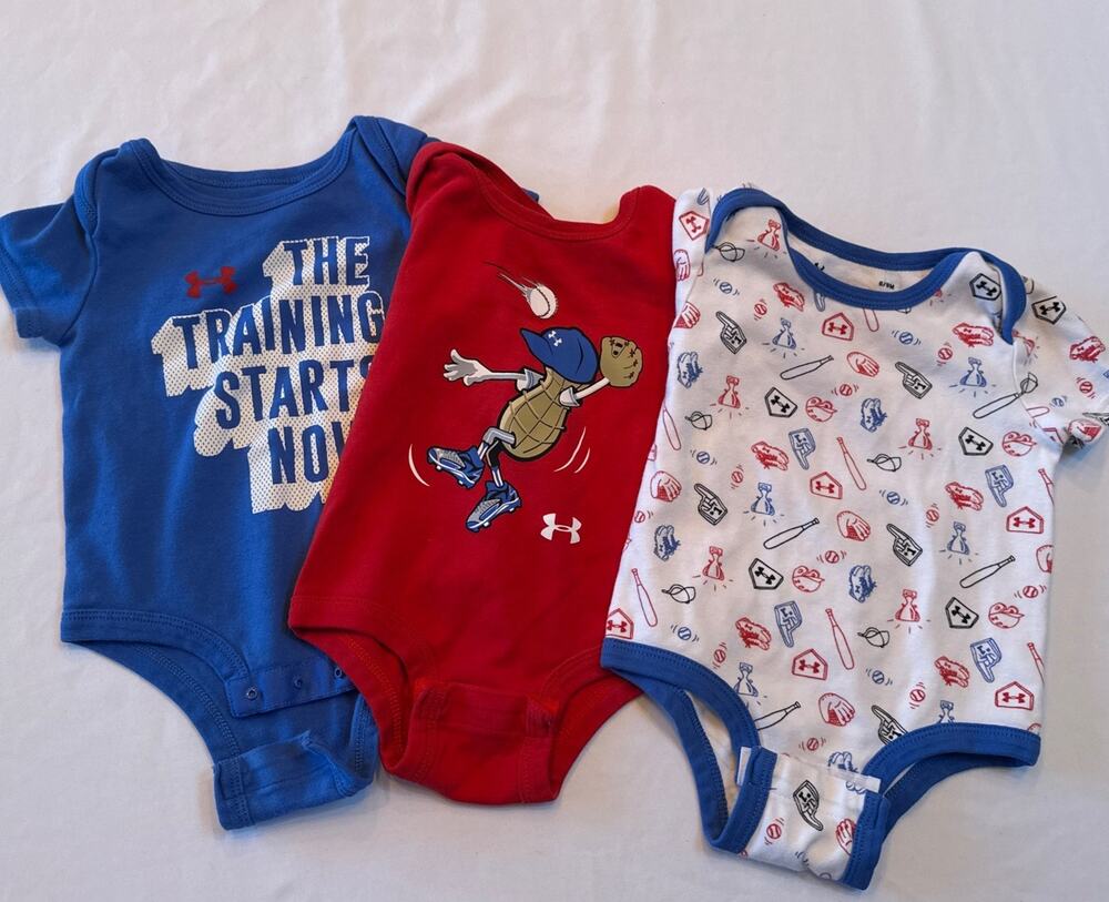 Under Armour Infant 6-9 Months Bodysuit Bundle Of 3